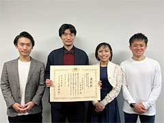 中森チーム（左から、野間裕登さん、中森聖さん、小川真澄さん、神田彩さん）